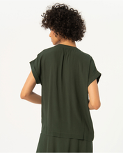 Load image into Gallery viewer, 123- V Neck Short Sleeve Top- Khaki- Surkana