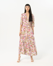 Load image into Gallery viewer, 721- 3/4 Sleeve Long Dress- Multi Colour- Surkana