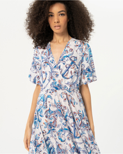 Load image into Gallery viewer, 723- Short Sleeve Long Printed Dress- Surkana