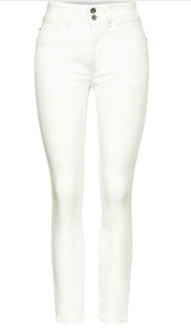 377746- York High Waist Slimfit Jeans- Off White
