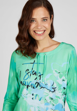 Load image into Gallery viewer, 114354- 3/4 Sleeve Drawstring Detail Top- Rabe