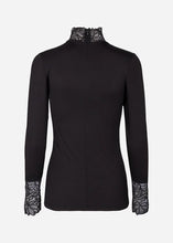 Load image into Gallery viewer, Black Long Sleeve Lace Top - Soya Concept
