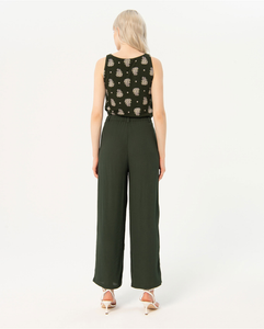 523- Wide Leg Trousers- Khaki- Surkana