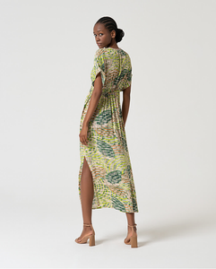 721 - V-Neck Dress - Green - Surkana