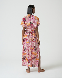 721 - V-Neck Dress - Pink - Surkana
