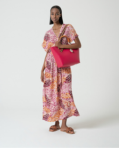 721 - V-Neck Dress - Pink - Surkana
