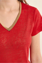 Load image into Gallery viewer, Red Knitted T-shirt - Molly Bracken