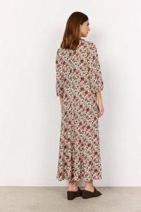 Red Printed Dress - Soya Concept