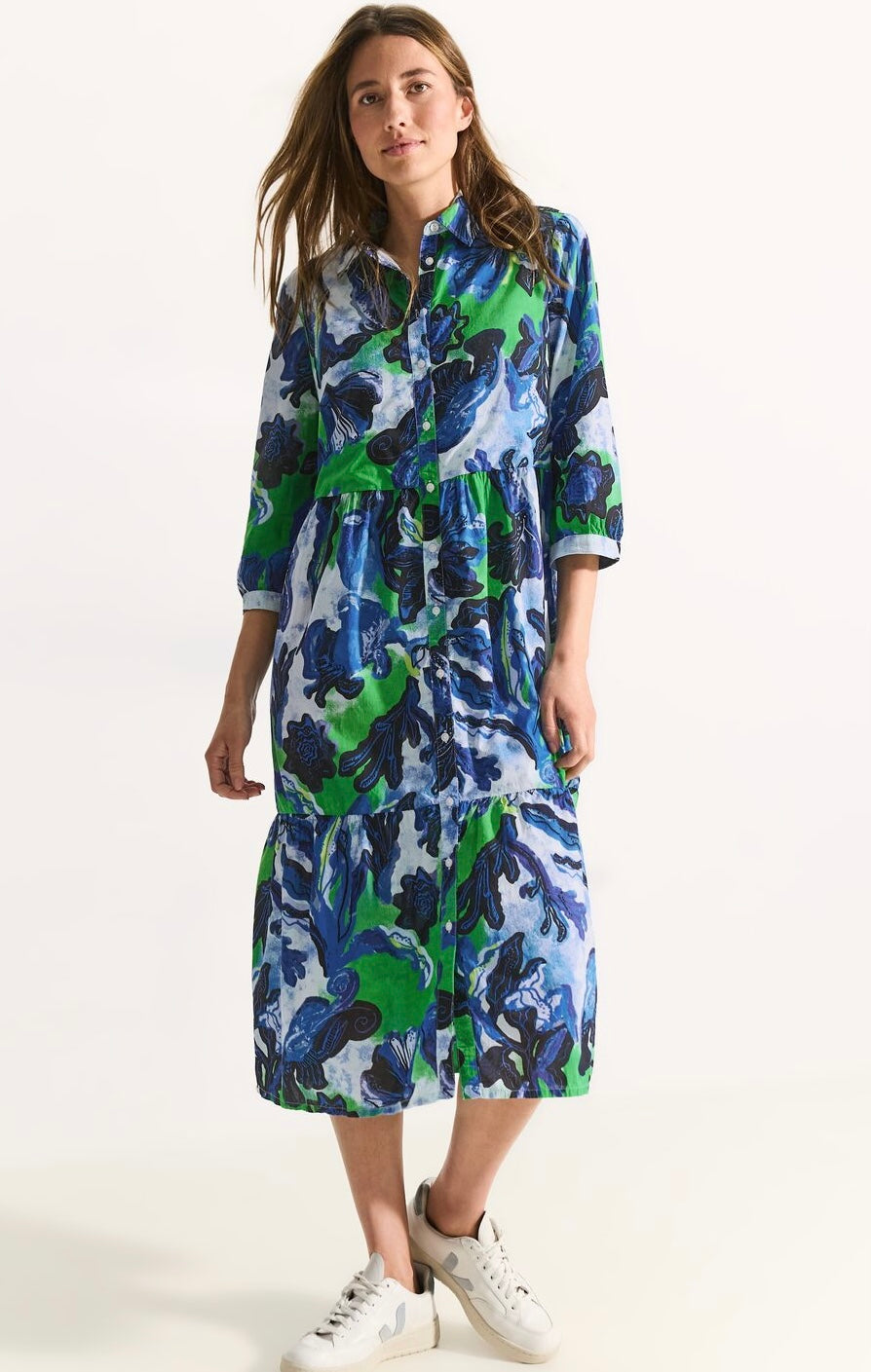 144063 - MIDI Printed Shirt Dress- Cecil
