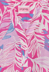 344513 - Pink Linen Print Blouse - Cecil