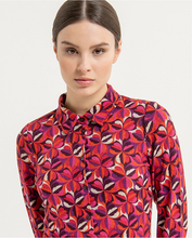 Load image into Gallery viewer, 119- Long Sleeve Floral Printed Shirt- Red- Surkana