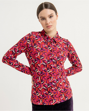 Load image into Gallery viewer, 119- Long Sleeve Floral Printed Shirt- Red- Surkana