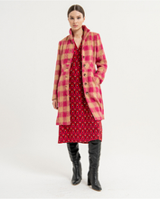 Load image into Gallery viewer, 711- Long Sleeve Printed Midi Dress w/ Long Sleeves-Red-Surkana