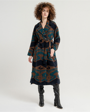 Load image into Gallery viewer, 422- Printed Oversize Belted Coat- Surkana