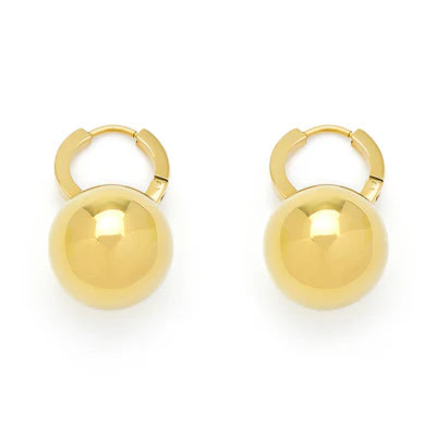 T143ESF - Gold Bauble Earrings - Knight - Day