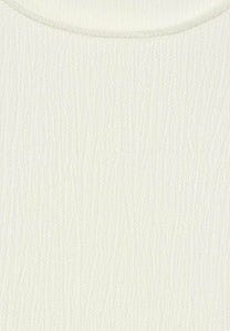 344735- Vanilla White Seersucker Blouse - Cecil