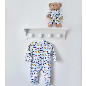 Vintage Plane Print Jumpsuit- Powell Craft
