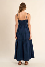 Load image into Gallery viewer, Navy BowDetail Woven Dress - Molly Bracken