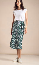 Load image into Gallery viewer, 361483- Floral Wrap Style MIDI Skirt- Green Vintage