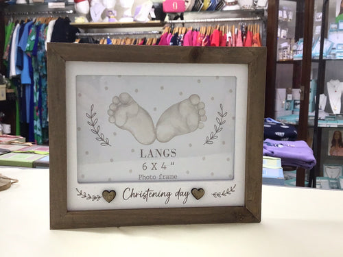 8BY387 Langs -Christening Day Photo Frame