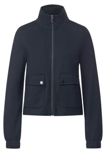 212112- Navy Zip Jacket - Street One