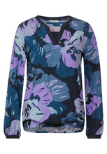 Load image into Gallery viewer, 344540- Lilac/Navy Print Blouse - Cecil