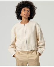 Load image into Gallery viewer, Ecru Bomber Jacket - Surkana