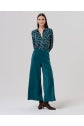 Load image into Gallery viewer, Teal Green Wide Leg Trousers - Surkana