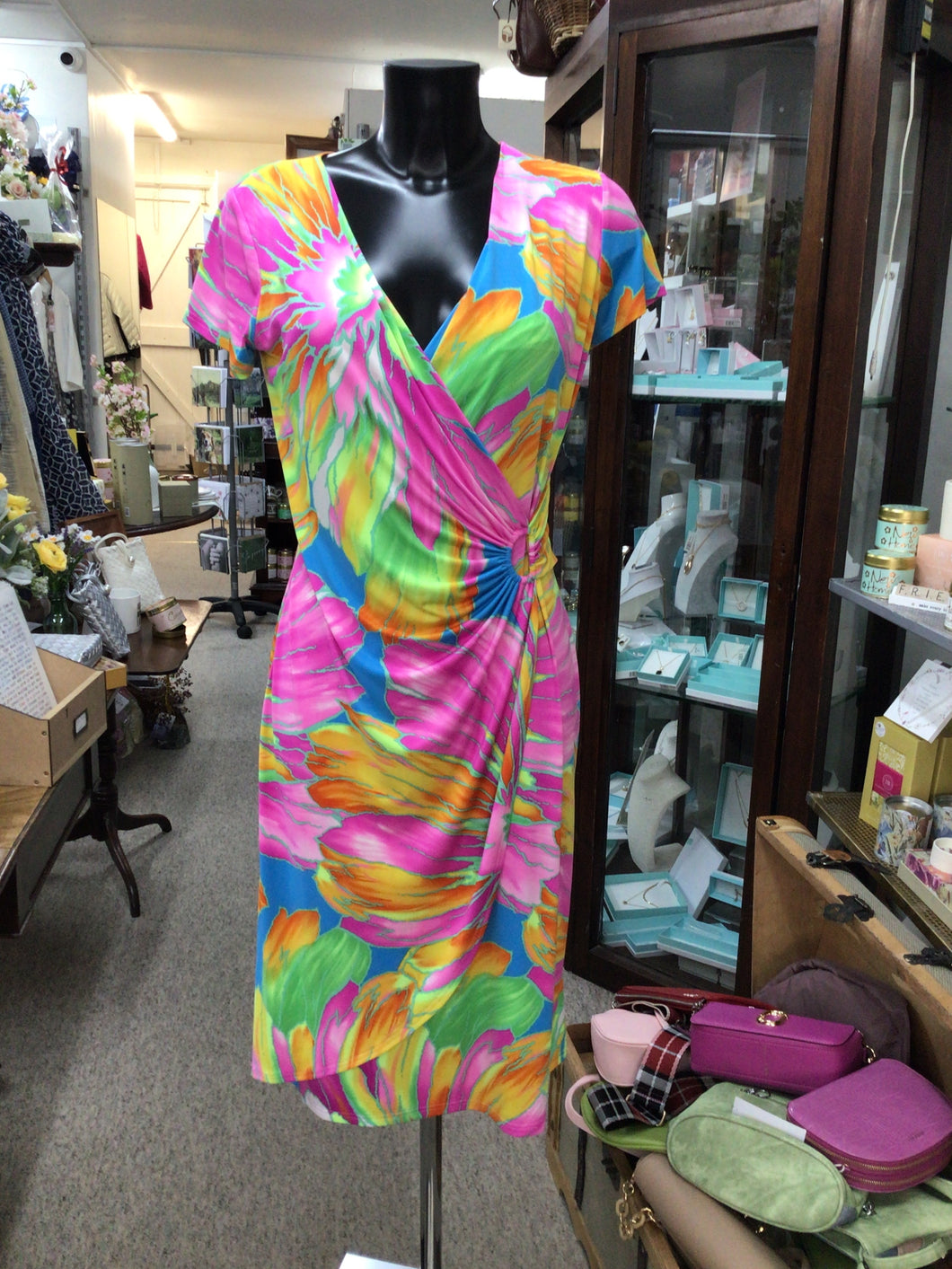 78774-Tropical Print Dress-Tia