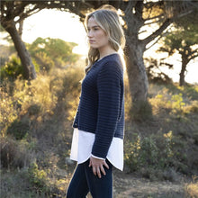 Load image into Gallery viewer, Chunky Knit Cardigan Navy - Marble