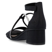 Load image into Gallery viewer, 64654-00 - Black Strap Heels - Rieker