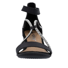 Load image into Gallery viewer, 64654-00 - Black Strap Heels - Rieker