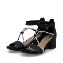 Load image into Gallery viewer, 64654-00 - Black Strap Heels - Rieker