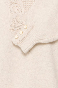 Jumper with Lace Detail on Neck - Fransa