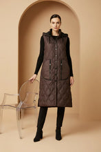 Load image into Gallery viewer, Choko Long Quilted Waistcoat With Zip Pocket - Naya