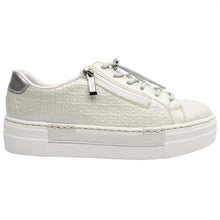 Load image into Gallery viewer, White Lace-Up Trainer - Rieker