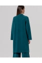 Load image into Gallery viewer, Long Line Teal Coat - Surkana