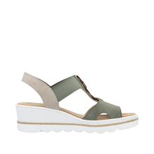 Load image into Gallery viewer, 67498-52 - Strappy Green Sandal - Rieker