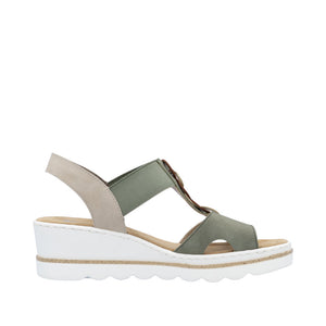 67498-52 - Strappy Green Sandal - Rieker