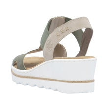 Load image into Gallery viewer, 67498-52 - Strappy Green Sandal - Rieker