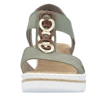 Load image into Gallery viewer, 67498-52 - Strappy Green Sandal - Rieker