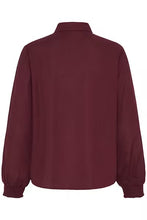 Load image into Gallery viewer, Wine Frill Blouse - Fransa