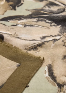 Dark Olive Print Scarf - Soya Concept