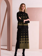Load image into Gallery viewer, Black &amp; Avocado Spot Border Print High Neck Top - Naya