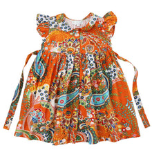 Load image into Gallery viewer, GD110- Orange Paisley Dress - Powell Craft