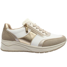 Load image into Gallery viewer, Gold and White Trainer - Rieker