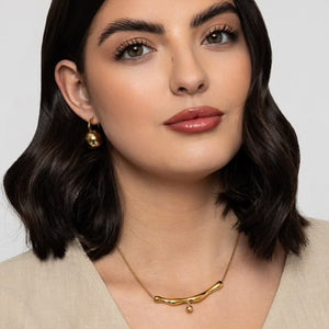 T143ESF - Gold Bauble Earrings - Knight - Day