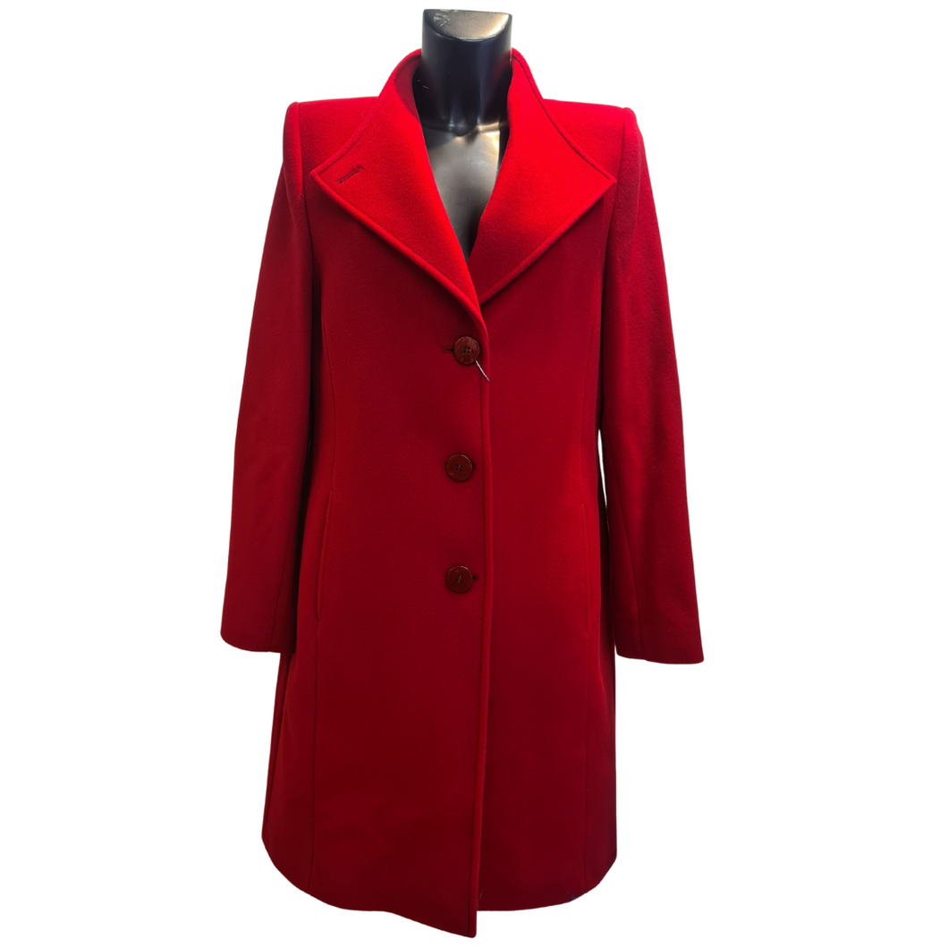 3/4 Length Coat - Red - Christina Felix