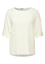 Load image into Gallery viewer, 344735- Vanilla White Seersucker Blouse - Cecil