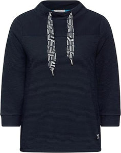 322079 - Petrol Blue Ottoman Mix Shirt - Ceci